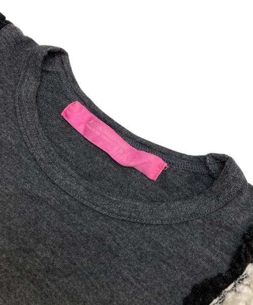 COMME des GARCONS JUNYA WATANABE MAN（コム デ ギャルソン ジュンヤ ワタナベ マン）COMME des GARCONS JUNYA WATANABE MAN (コム デ ギャルソン ジュンヤ ワタナベ マン) レース付きカットソー ホワイト×グレー サイズ:不明(実寸参照)の古着・服飾アイテム