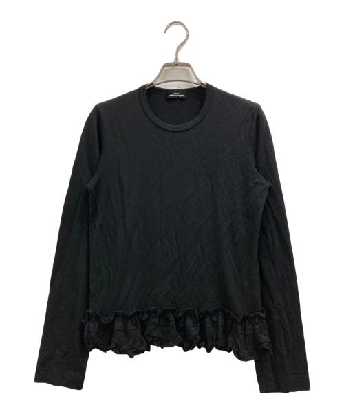 tricot COMME des GARCONS（トリココムデギャルソン）tricot COMME des GARCONS (トリココムデギャルソン) Frill Crew Neck Wool Sweater ブラック サイズ:不明(実寸参照)の古着・服飾アイテム