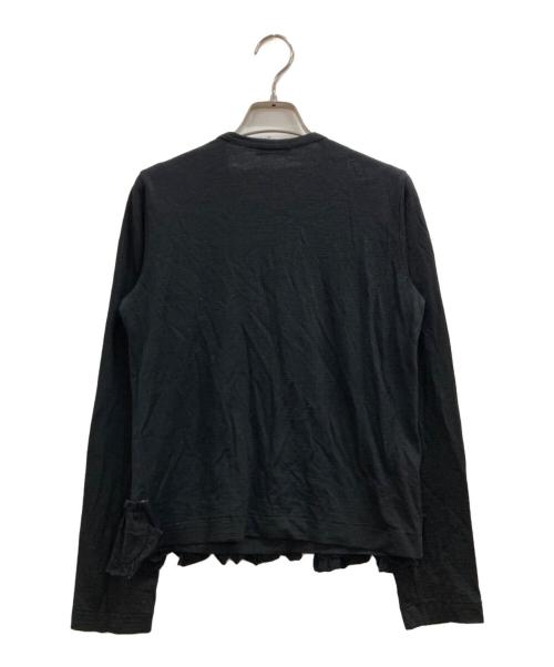 tricot COMME des GARCONS（トリココムデギャルソン）tricot COMME des GARCONS (トリココムデギャルソン) Frill Crew Neck Wool Sweater ブラック サイズ:不明(実寸参照)の古着・服飾アイテム