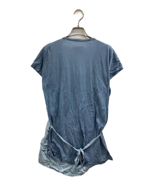 MM6 Maison Margiela（エムエムシックスメゾンマルジェラ）MM6 Maison Margiela (エムエムシックスメゾンマルジェラ) ドッキング半袖カットソー ブルー サイズ:Mの古着・服飾アイテム