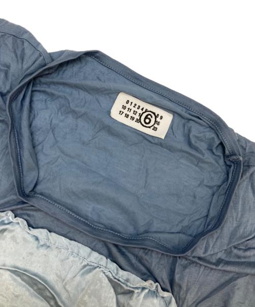 MM6 Maison Margiela（エムエムシックスメゾンマルジェラ）MM6 Maison Margiela (エムエムシックスメゾンマルジェラ) ドッキング半袖カットソー ブルー サイズ:Mの古着・服飾アイテム