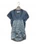 MM6 Maison Margiela（エムエムシックスメゾンマルジェラ）の古着「ドッキング半袖カットソー」｜ブルー