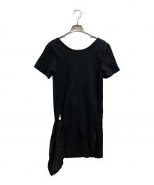 MM6 Maison Margiela（エムエムシックスメゾンマルジェラ）の古着「デザインUネックワンピース」｜ブラック