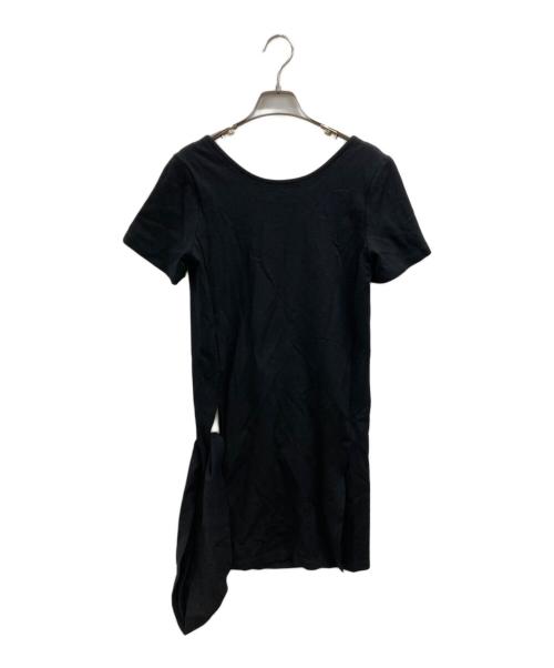 MM6 Maison Margiela（エムエムシックスメゾンマルジェラ）MM6 Maison Margiela (エムエムシックスメゾンマルジェラ) デザインUネックワンピース ブラック サイズ:不明(実寸参照)の古着・服飾アイテム