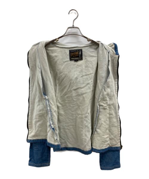 Hysteric Glamour（ヒステリックグラマー）Hysteric Glamour (ヒステリックグラマー) 30thワッペンジップパーカー ブルー サイズ:Lの古着・服飾アイテム
