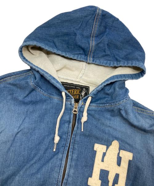 Hysteric Glamour（ヒステリックグラマー）Hysteric Glamour (ヒステリックグラマー) 30thワッペンジップパーカー ブルー サイズ:Lの古着・服飾アイテム