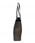 MICHAEL KORS (マイケルコース) Bay Large Woven Canvas Tote Bag ホワイト×ブラック：8000円