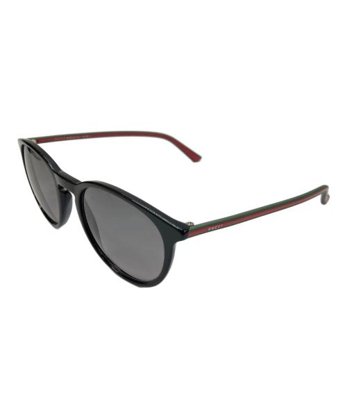 GUCCI（グッチ）GUCCI (グッチ) サングラス ブラック×グリーン サイズ:52□21の古着・服飾アイテム