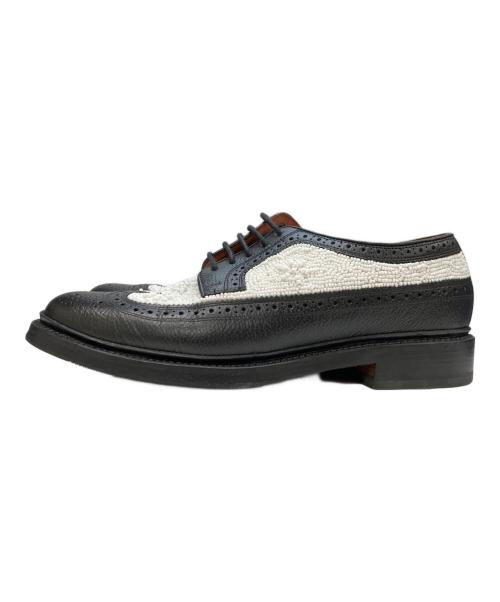 DUCKIE BROWN（ダッキーブラウン）DUCKIE BROWN (ダッキーブラウン) Florsheim (フローシャイム) フローシャイムバイダッキーブラウン ホワイト×ブラック サイズ:8の古着・服飾アイテム