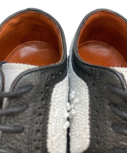 DUCKIE BROWN（ダッキーブラウン）DUCKIE BROWN (ダッキーブラウン) Florsheim (フローシャイム) フローシャイムバイダッキーブラウン ホワイト×ブラック サイズ:8の古着・服飾アイテム