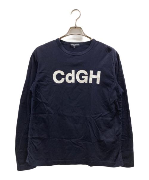 COMME des GARCONS HOMME（コムデギャルソン オム）COMME des GARCONS HOMME (コムデギャルソン オム) CdGHロゴパッカリングカットソー ネイビー サイズ:Mの古着・服飾アイテム