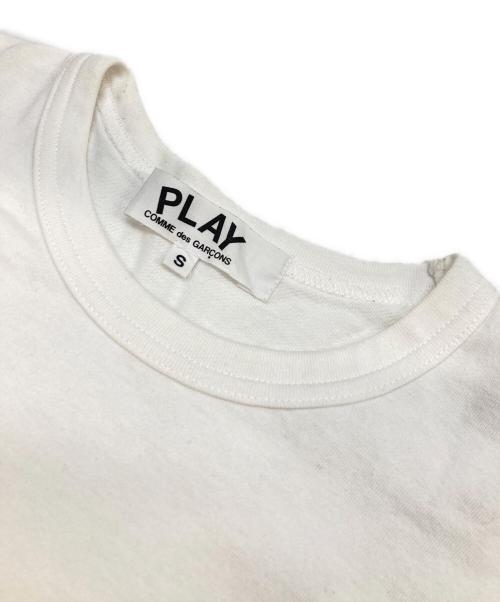PLAY COMME des GARCONS（プレイコムデギャルソン）PLAY COMME des GARCONS (プレイコムデギャルソン) ゴールド・ハートワッペン・Tシャツ ホワイト サイズ:Sの古着・服飾アイテム