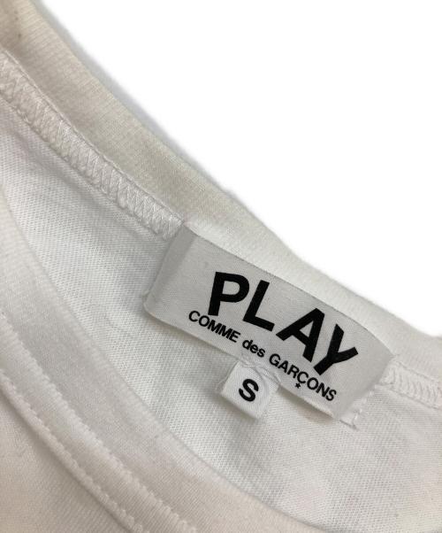PLAY COMME des GARCONS（プレイコムデギャルソン）PLAY COMME des GARCONS (プレイコムデギャルソン) ゴールド・ハートワッペン・Tシャツ ホワイト サイズ:Sの古着・服飾アイテム