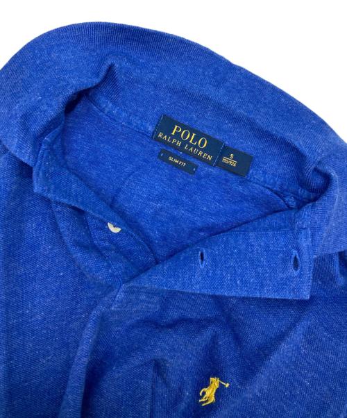 POLO RALPH LAUREN（ポロ・ラルフローレン）POLO RALPH LAUREN (ポロ・ラルフローレン) ロゴ刺繍入りポロシャツ ブルー サイズ:Sの古着・服飾アイテム