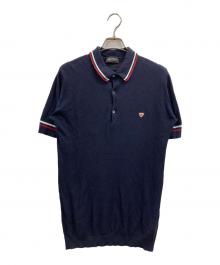 JOHN SMEDLEY（ジョンスメドレー）の古着「シーアイランドコットンニットポロシャツ」｜ネイビー