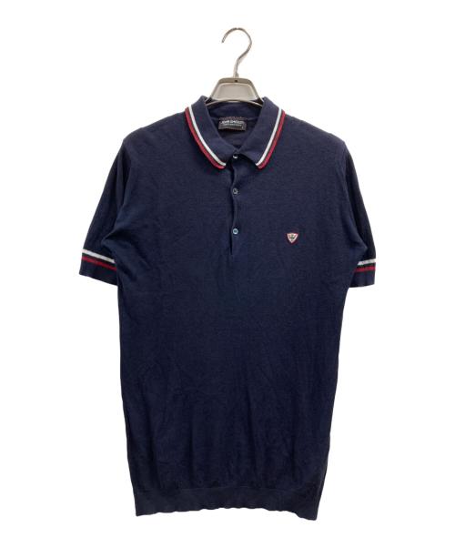 JOHN SMEDLEY（ジョンスメドレー）JOHN SMEDLEY (ジョンスメドレー) シーアイランドコットンニットポロシャツ ネイビー サイズ:Sの古着・服飾アイテム