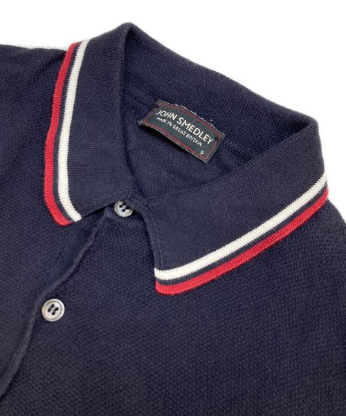 JOHN SMEDLEY（ジョンスメドレー）JOHN SMEDLEY (ジョンスメドレー) シーアイランドコットンニットポロシャツ ネイビー サイズ:Sの古着・服飾アイテム