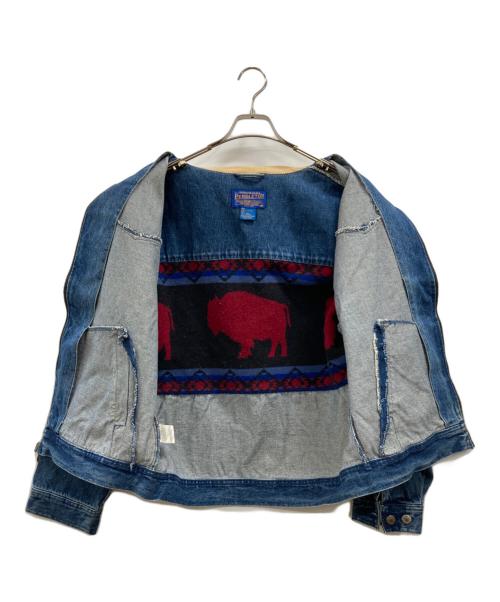 PENDLETON（ペンドルトン）PENDLETON (ペンドルトン) 襟コーデュロイネイティブデニムジャケット インディゴ サイズ:Mの古着・服飾アイテム
