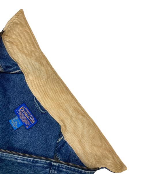 PENDLETON（ペンドルトン）PENDLETON (ペンドルトン) 襟コーデュロイネイティブデニムジャケット インディゴ サイズ:Mの古着・服飾アイテム