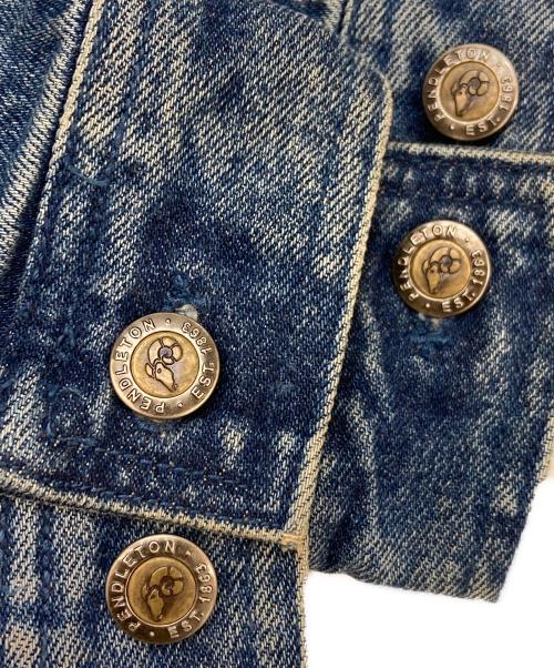 PENDLETON（ペンドルトン）PENDLETON (ペンドルトン) 襟コーデュロイネイティブデニムジャケット インディゴ サイズ:Mの古着・服飾アイテム