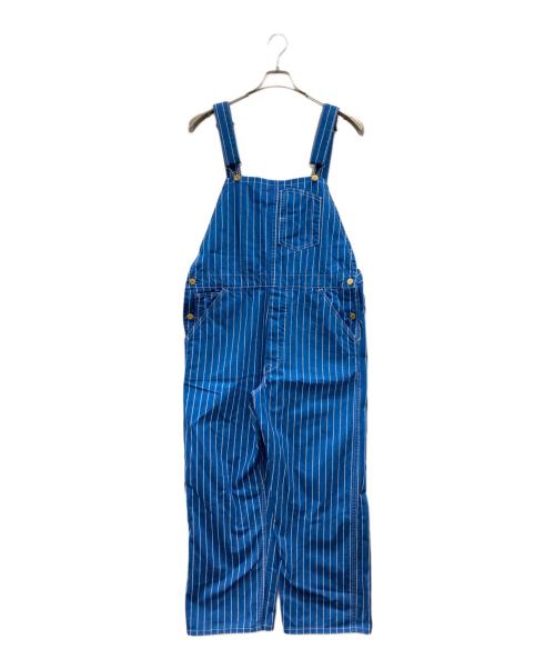 HEADLIGHT（ヘッドライト）HEADLIGHT (ヘッドライト) 9oz ウォバッシュストライプ ローバック オーバーオール ブルー サイズ:32の古着・服飾アイテム