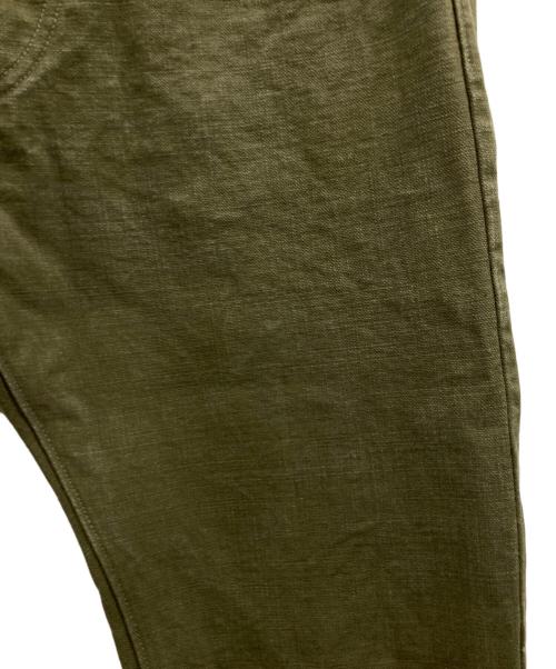 ONI DENIM（オニデニム）ONI DENIM (オニデニム) 硫化染め ハンドメイド リラックステーパードパンツ オリーブ サイズ:33の古着・服飾アイテム