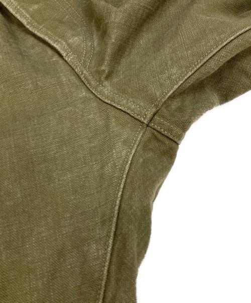 ONI DENIM（オニデニム）ONI DENIM (オニデニム) 硫化染め ハンドメイド リラックステーパードパンツ オリーブ サイズ:33の古着・服飾アイテム
