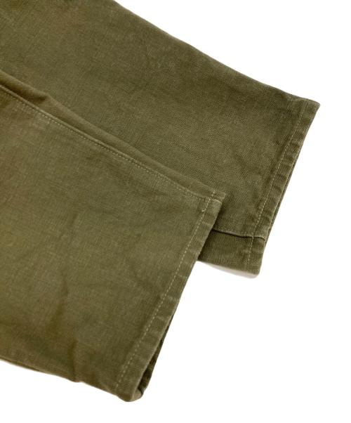 ONI DENIM（オニデニム）ONI DENIM (オニデニム) 硫化染め ハンドメイド リラックステーパードパンツ オリーブ サイズ:33の古着・服飾アイテム