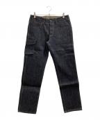 ONI DENIMオニデニム）の古着「ワンサイドカーゴデニムパンツ」｜インディゴ
