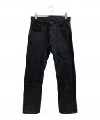 ONI DENIMオニデニム）の古着「鬼楽2 ブラックデニムパンツ」｜ブラック