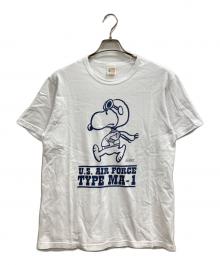 BUZZ RICKSON'S×PEANUTS（バズリクソンズ×ピーナッツ）の古着「US AIRFORCE TYPE MA-1 TEE」｜ホワイト
