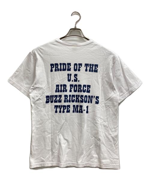 BUZZ RICKSON'S（バズリクソンズ）BUZZ RICKSON'S (バズリクソンズ) PEANUTS (ピーナッツ) US AIRFORCE TYPE MA-1 TEE ホワイト サイズ:Lの古着・服飾アイテム