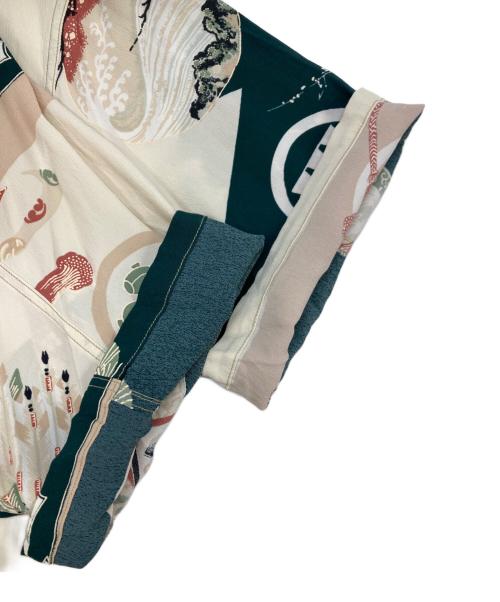 Sun Surf（サンサーフ）Sun Surf (サンサーフ) “CRANE / 鶴” アロハシャツ アイボリー×グリーン サイズ:Mの古着・服飾アイテム