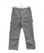 SUGAR CANEシュガーケーン）の古着「HICKORY DOUBLEKNEE WORK PANTS」｜インディゴ×ホワイト