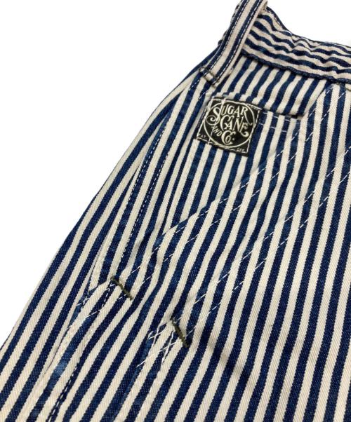 SUGAR CANE（シュガーケーン）SUGAR CANE (シュガーケーン) HICKORY DOUBLEKNEE WORK PANTS インディゴ×ホワイト サイズ:34×32の古着・服飾アイテム