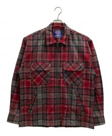 PENDLETON（ペンドルトン）の古着「ヴァージンウールチェックジップアップジャケット」｜レッド×グレー