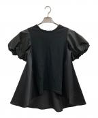 YOKO CHANヨーコチャン）の古着「バルーンスリーブカットソー」｜ブラック