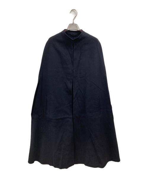 HER.（ハー）HER. (ハー) カシミヤブレンドロングケープ ネイビー サイズ:FREEの古着・服飾アイテム