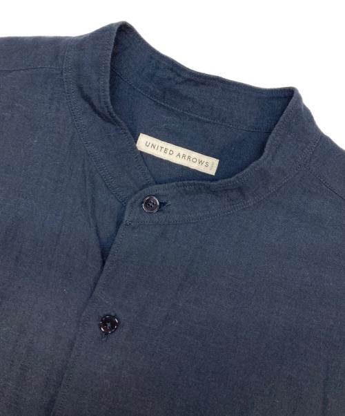 UNITED ARROWS（ユナイテッドアローズ）UNITED ARROWS (ユナイテッドアローズ) リネンシャツ ネイビー サイズ:Mの古着・服飾アイテム