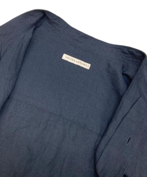 UNITED ARROWS（ユナイテッドアローズ）UNITED ARROWS (ユナイテッドアローズ) リネンシャツ ネイビー サイズ:Mの古着・服飾アイテム