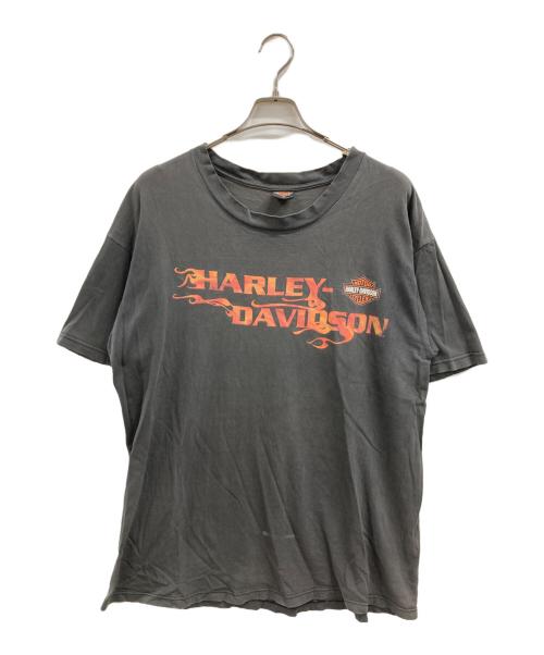 HARLEY-DAVIDSON（ハーレーダビッドソン）HARLEY-DAVIDSON (ハーレーダビッドソン) 00sロゴプリントTシャツ グレー サイズ:XLの古着・服飾アイテム