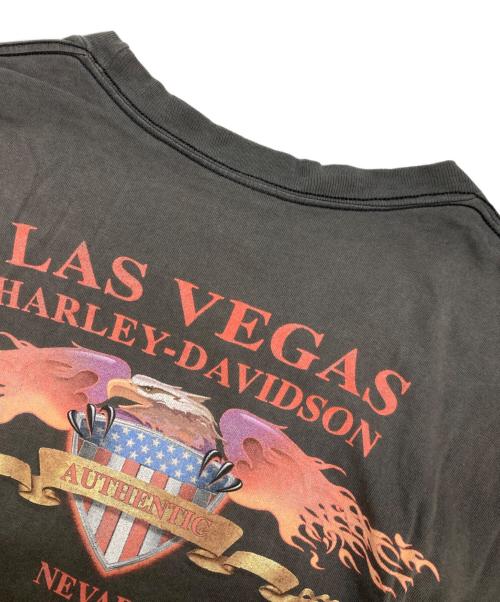 HARLEY-DAVIDSON（ハーレーダビッドソン）HARLEY-DAVIDSON (ハーレーダビッドソン) 00sロゴプリントTシャツ グレー サイズ:XLの古着・服飾アイテム
