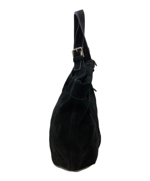 POLO RALPH LAUREN（ポロ・ラルフローレン）POLO RALPH LAUREN (ポロ・ラルフローレン) スウェードハンドバッグ ブラックの古着・服飾アイテム