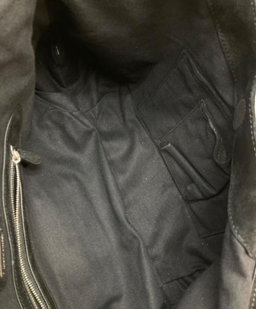 POLO RALPH LAUREN（ポロ・ラルフローレン）POLO RALPH LAUREN (ポロ・ラルフローレン) スウェードハンドバッグ ブラックの古着・服飾アイテム