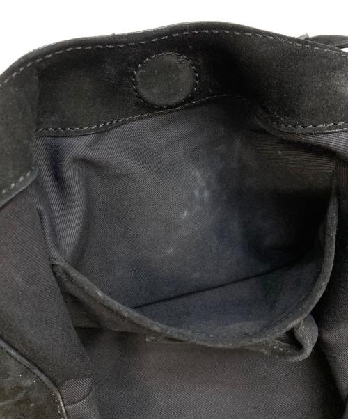 POLO RALPH LAUREN（ポロ・ラルフローレン）POLO RALPH LAUREN (ポロ・ラルフローレン) スウェードハンドバッグ ブラックの古着・服飾アイテム