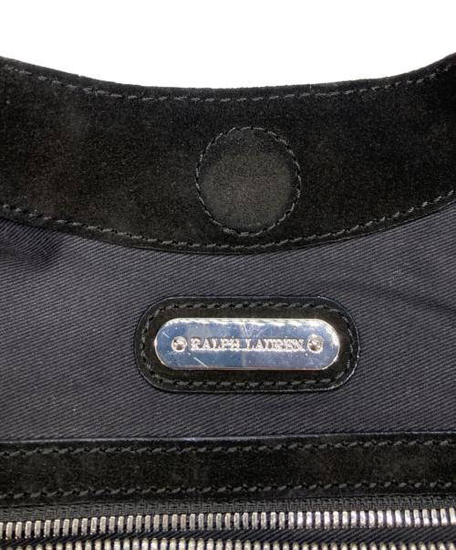 POLO RALPH LAUREN（ポロ・ラルフローレン）POLO RALPH LAUREN (ポロ・ラルフローレン) スウェードハンドバッグ ブラックの古着・服飾アイテム