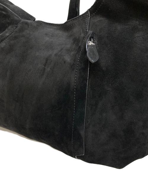 POLO RALPH LAUREN（ポロ・ラルフローレン）POLO RALPH LAUREN (ポロ・ラルフローレン) スウェードハンドバッグ ブラックの古着・服飾アイテム