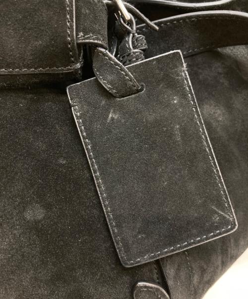 POLO RALPH LAUREN（ポロ・ラルフローレン）POLO RALPH LAUREN (ポロ・ラルフローレン) スウェードハンドバッグ ブラックの古着・服飾アイテム