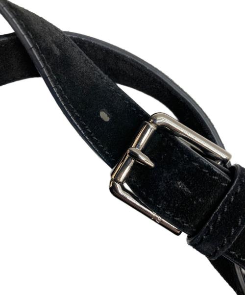 POLO RALPH LAUREN（ポロ・ラルフローレン）POLO RALPH LAUREN (ポロ・ラルフローレン) スウェードハンドバッグ ブラックの古着・服飾アイテム