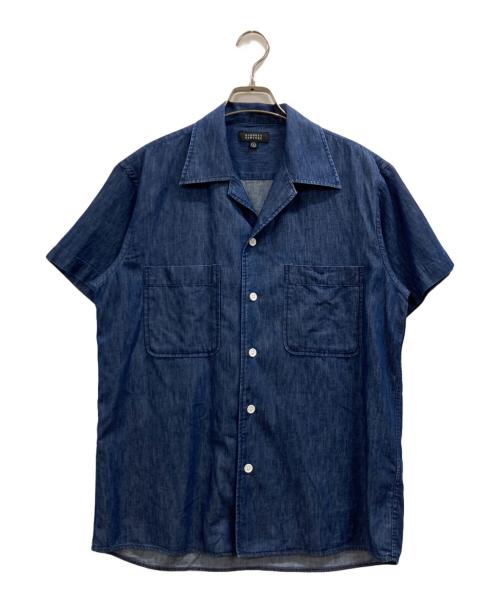 BARNEYS NEWYORK（バーニーズ・ニューヨーク）BARNEYS NEWYORK (バーニーズ・ニューヨーク) 半袖デニムオープンカラーシャツ ネイビー サイズ:Sの古着・服飾アイテム
